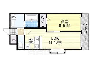 レスパスカルム【3階】の間取り