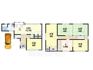 奈良県大和高田市大字奥田【一戸建】の間取り