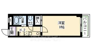 京都府京都市右京区西院坤町【マンション】の間取り
