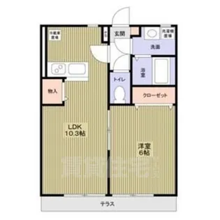 クレセントカーサ【1階】の間取り