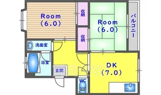 コーポ春田【1階】の間取り