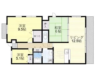 大阪府堺市中区深井清水町【マンション】の間取り