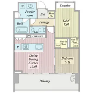 メルカーサ泉【12階】の間取り