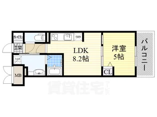 大阪府大阪市淀川区塚本2丁目【マンション】の間取り