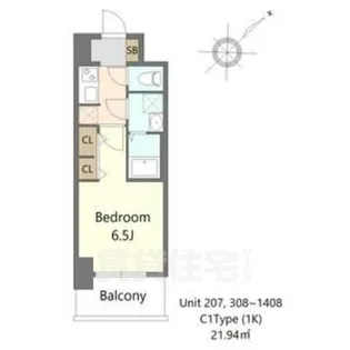 大阪府堺市堺区熊野町東4丁【マンション】の間取り
