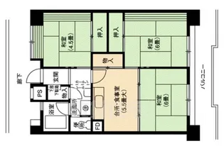 花表団地【601号室】の間取り