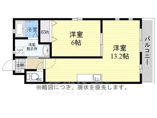 ヴェルデュール中割【2階】の間取り