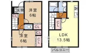 アーバンコート亀城【1階】の間取り