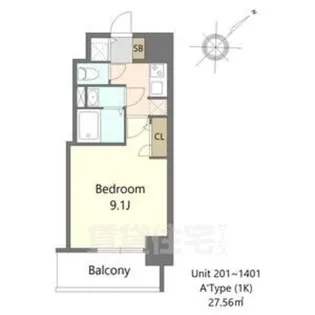 大阪府堺市堺区熊野町東4丁【マンション】の間取り