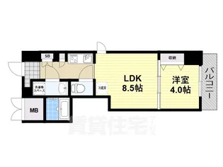 大阪府堺市堺区向陵中町4丁【マンション】の間取り