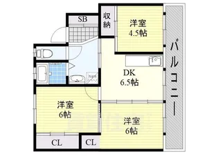 ヴィラナリー御所1号棟【4階】の間取り