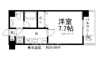 グランドパレス西大路【9階】の間取り