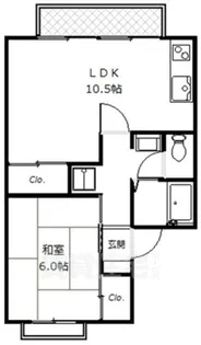 セジュールエル B【1階】の間取り