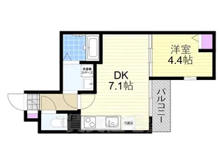 アクロス大和田アパートメント4【1階】の間取り