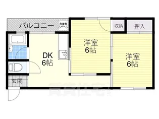 大阪府大阪市住吉区遠里小野4丁目【マンション】の間取り