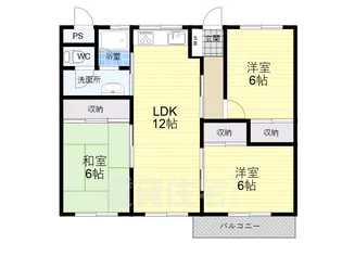 コーポ学園前【2階】の間取り