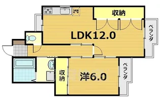 ミニヨンハウス勧修【1階】の間取り