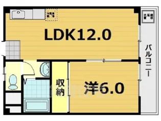 コープみささぎ【6階】の間取り