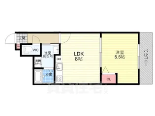 「サクシード伏見京橋2nd」【1階】の間取り