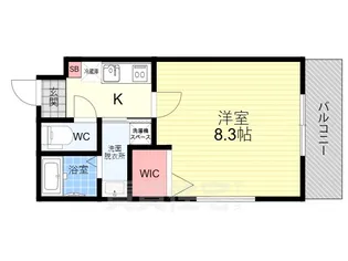 「サクシード伏見京橋2nd」【1階】の間取り