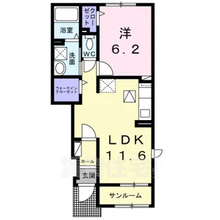 ルラフェン1【1階】の間取り