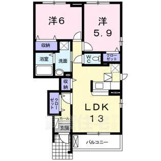 フリーデ【1階】の間取り
