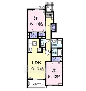 ラピス パラッツオ【1階】の間取り