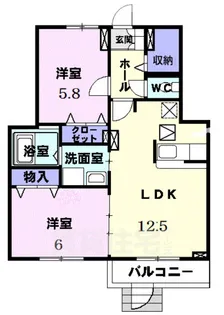 グラン フルール【1階】の間取り