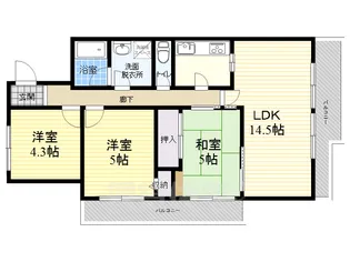 レジェンダリー小松【7階】の間取り