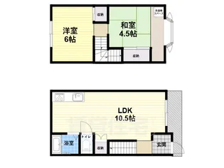 大阪府大阪市福島区大開3丁目【一戸建】の間取り