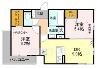 上甲子園廣和レジデンス【3階】の間取り