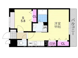 フレスクーラ【4階】の間取り
