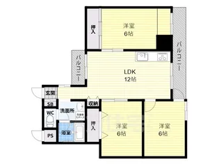 セルバ山本2【1階】の間取り