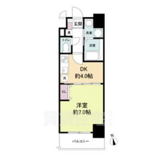 イクスコート大津駅前【9階】の間取り