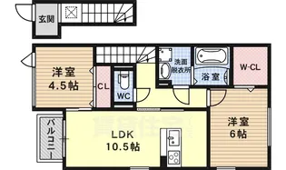 モダンコートWEST【2階】の間取り