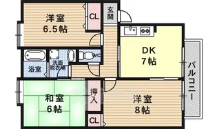 ヴィレッジ海印 A棟【202号室】の間取り