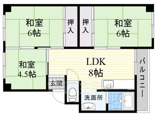 加茂コーポラス【102号室】の間取り