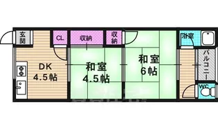 コーポラス多貝【1階】の間取り