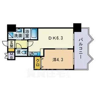HF平尾レジデンス【2階】の間取り