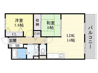 メゾンプチチェリー【4階】の間取り