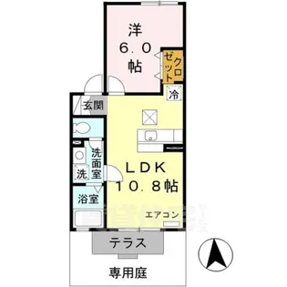 奈良県大和高田市日之出町【アパート】の間取り