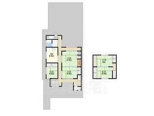 奈良県奈良市大安寺4丁目【一戸建】の間取り