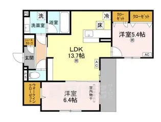 グラン アルベロ【1階】の間取り