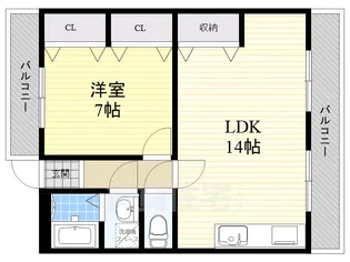 AXIS浜寺公園【5階】の間取り