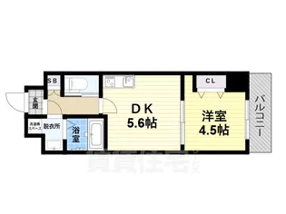 大阪府堺市堺区綾之町東1丁【マンション】の間取り