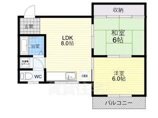 鳳ハイム【5階】の間取り