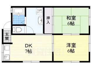 兵庫県尼崎市西立花町3丁目【アパート】の間取り