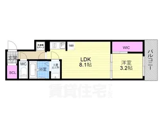 シエーナグランデ四条烏丸【5階】の間取り