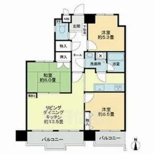 ダイアパレス東別院第2【5階】の間取り