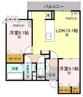 スペチアーレ城北公園【3階】の間取り